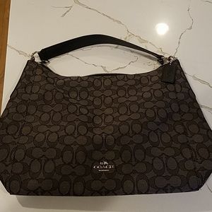 Coach Signature Shoulder Purse, Black